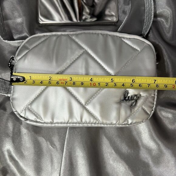 LUG Quilted Coupe SE‎ Convertible Crossbody Waist Belt Bag Purse Silver Summer - Picture 9 of 16